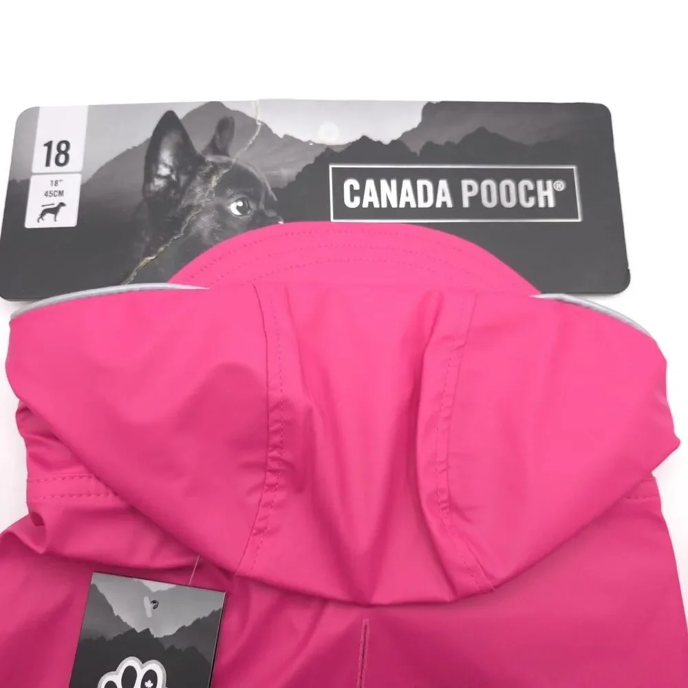 NWT CANADA POOCH Torrential Tracker 18” PINK Rain Coat‎ For Dogs 18 inch